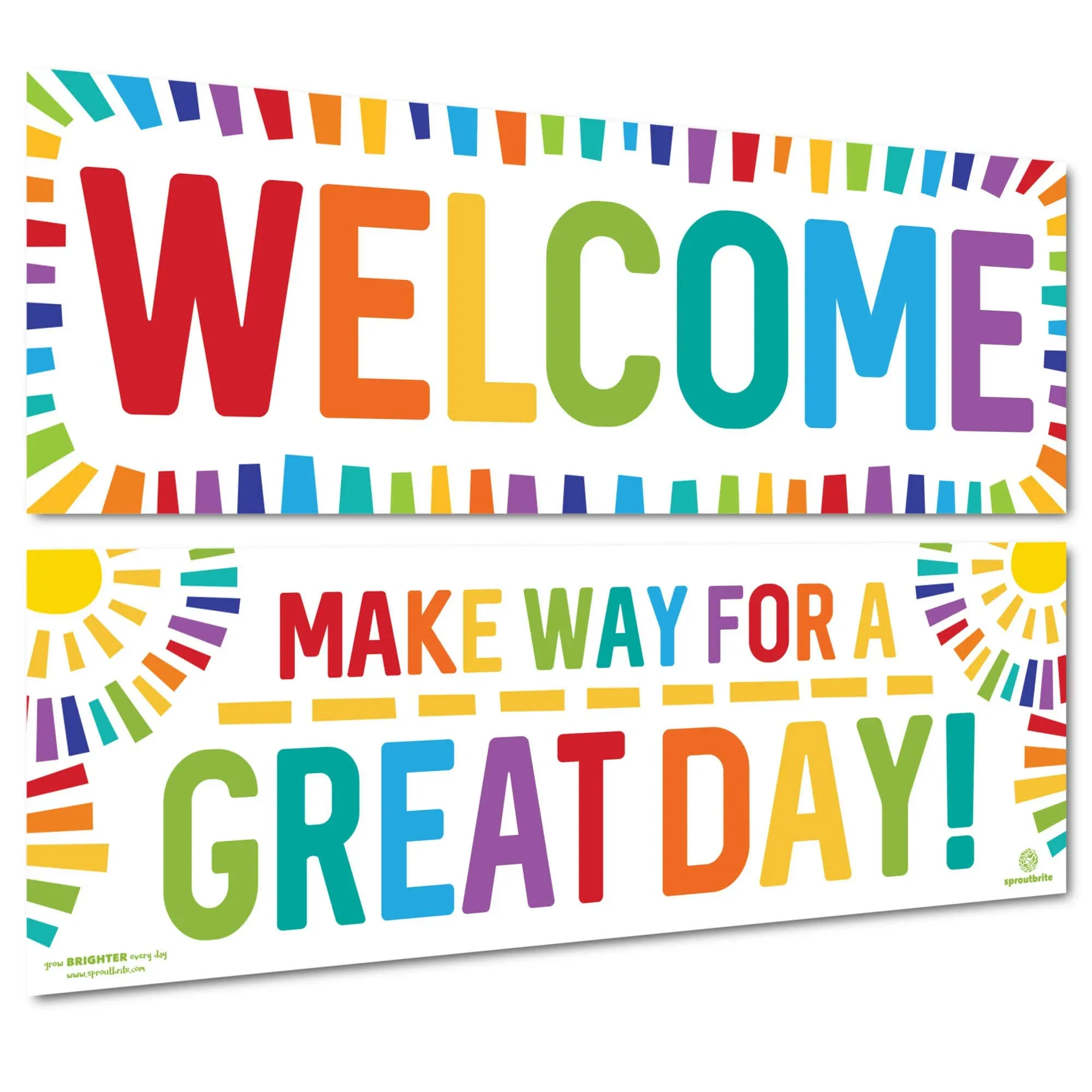 Sproutbrite Classroom Decorations Welcome Banner and Poster