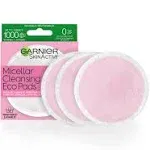 SkinActive Micellar Cleansing Eco Pads, Reusable, 3 Pack