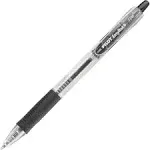 EasyTouch Ballpoint Pen, Retractable, Fine 0.7 mm, Black Ink, Clear Barrel, Dozen