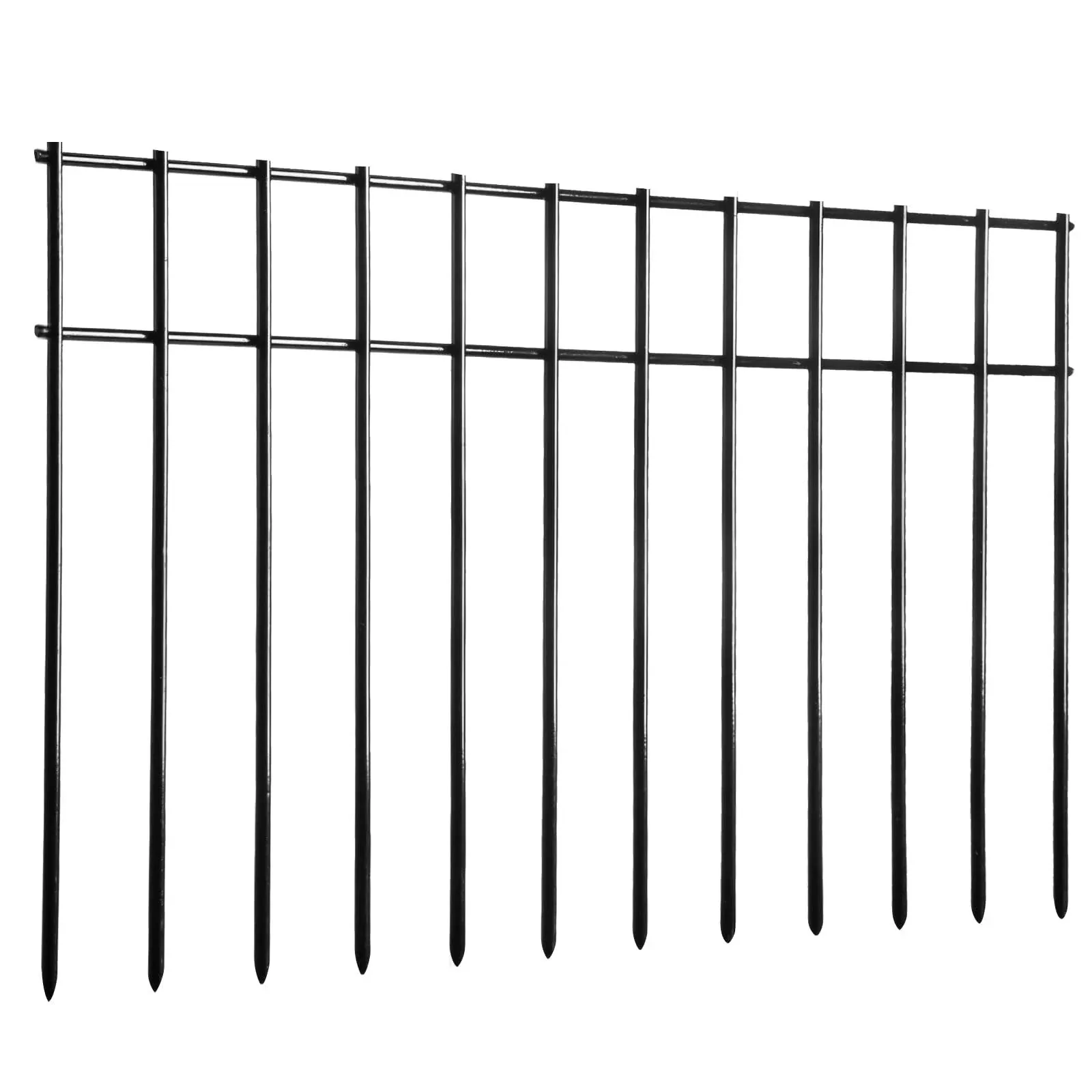 Adavin Twenty Piece Small or Medium Animal Barrier Fence W Spike Spacing Black