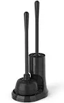 uptronic Toilet Plunger and Brush, Bowl Brush and Heavy Duty Toilet Plunger Set