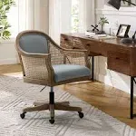 Sesena Solid Wood Home Office Task Chair Upholstery Color: Blue