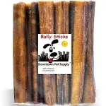 Bully Sticks for Dogs (6", 15-Pack, Jumbo) Non-GMO, Grain Free, Rawhide Free ...