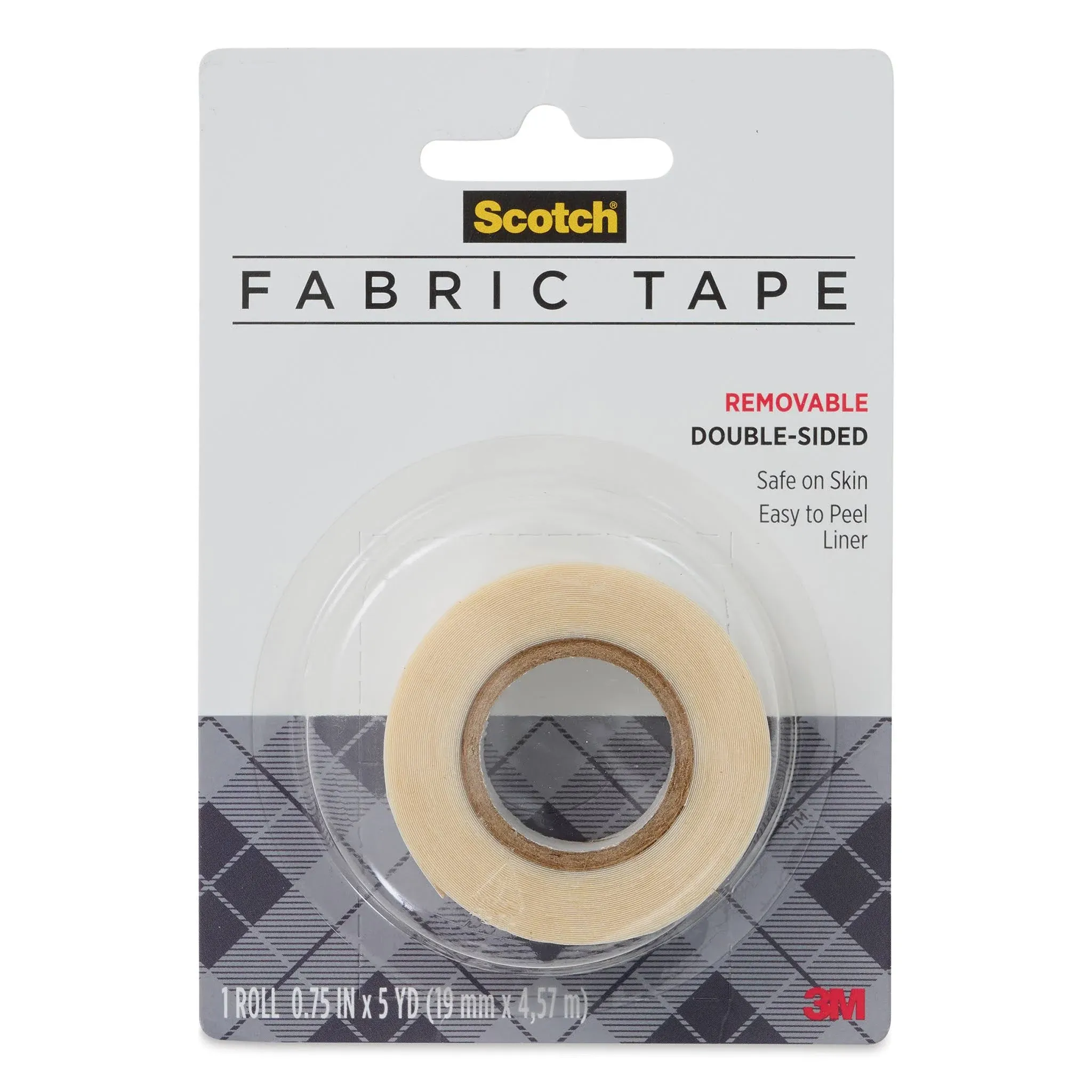 Scotch Removable Fabric Tape FTR-1-CFT, 3/4 in x 180”