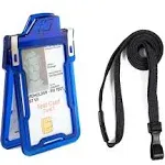 ID Stronghold Secure Badgeholder Classic and Lanyard Combo (Blue/Black)