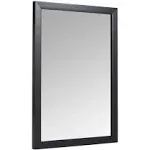 Amazon Basics Rectangular Wall Mount Mirror, Standard Trim, Black, 20" x 28"