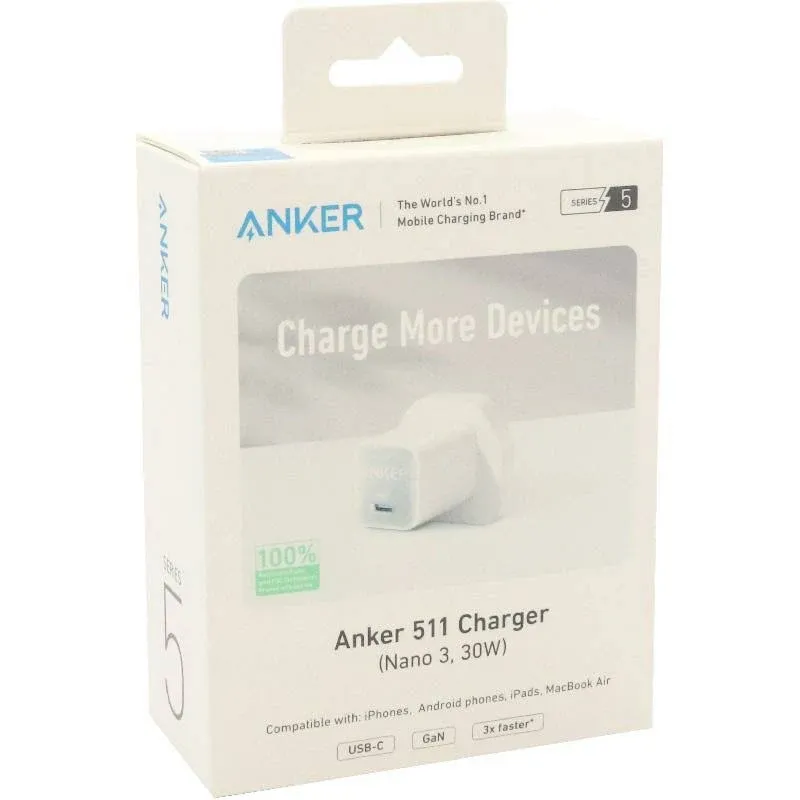 Anker 511 Nano 3 30W White Charger A2147K21