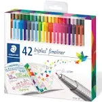 Staedtler Triplus Fineliner Pen (Wallet of 42)