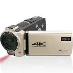 Minolta MN4K30NV UHD 4K IR Night Vision Camcorder (Champagne)