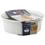 Corningware Casserole Dish, 2.5 qt & Round, White