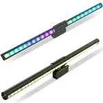 RGB Monitor Light Bar, USB Screen Light Bar Dual Light 7500K Dimmable RGB Computer Monitor Light with Back Light 15 Color, Eye Caring Touch Screen Bar