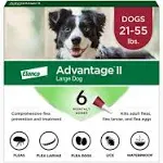 Advantage II Flea Treatment for Large Dogs 21-55 lbs 6-Pack