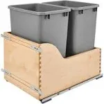 Rev-A-Shelf Double Pull Out Trash Can 35 qt w/ Soft-Close, 4WCSC-1835DMND-2