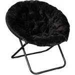 Flash Furniture Gwen Oversize Folding Saucer Chair - Set of 1, Black/Black 