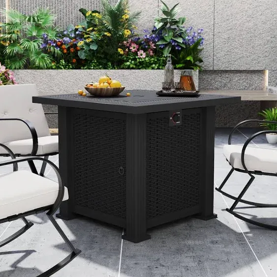 Devoko 28" Square 50000 BTU Propane Fire Pit Table