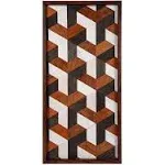 CONSDAN Wood Wall Decor | USA Grown Hardwood, Rustic Wooden Wall Art, Home Decorations for Living Room and Bedroom Aesthetic, Framed and Ready to Hang, Stereoscopic, 36" x 18"