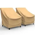 Budge Medium Beige Patio Outdoor Chair Cover, All-Seasons (2 Pack)