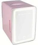 Frigidaire Pink Mini Fridge with Lighted Mirror Door