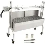 VEVOR Spit Rotisserie BBQ Grill 46" 132 lbs Capacity 50W Electric Roaster with Windscreen New