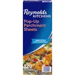 Kitchens Pop-Up Parchment Paper Sheets, 10.7x13.75 Inch, 120 Sheets