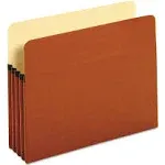 Universal 3 1/2" Expansion File Pockets, Straight Tab, Letter, Redrope/Manila, 25/Box