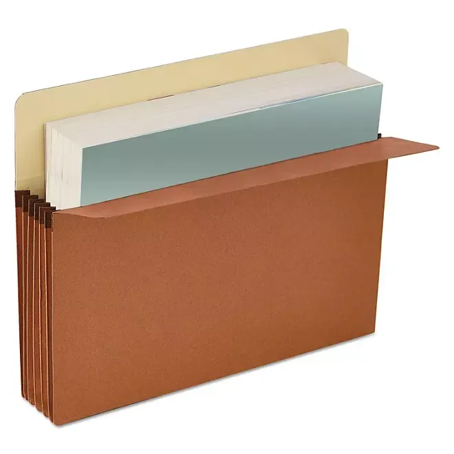 Redrope Expanding File Pockets, 3.5&amp;quot; Expansion, Letter Size, Redrope, 25/Box