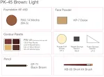 Ben Nye Student Theatrical Makeup Kit, Dark Brown