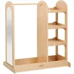 Ecr4kids Dress Up Center with Mirrors, Costume Organizer, Natural