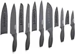 Brand New CUISINART CLASSIC BLACK MATTE 12-pc KNIFE Set