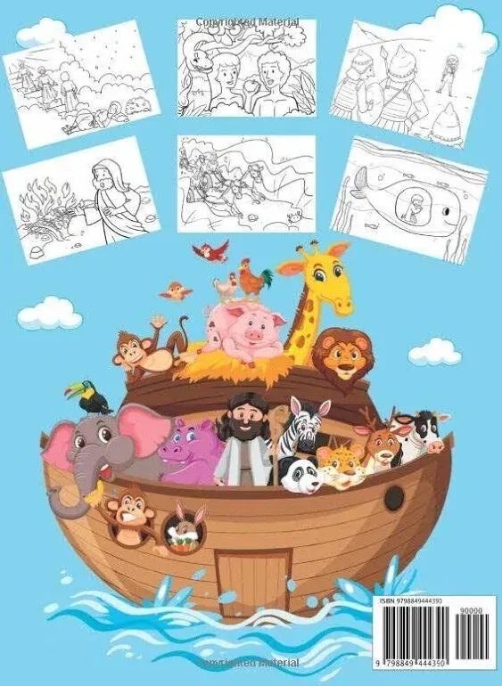 Bible Coloring Book for Kids: Christian Coloring Book for Children with Biblical Illustrations of the Most Memorable Scenes from the Old Testament