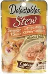 Delectables Stew Treat for Cats, Lickable, Chicken & Tuna, Senior 10 Years+ - 1.4 oz