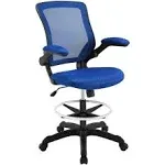 Modway Veer Mesh Drafting Stool, Blue