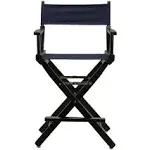 24" Director's Chair Black Frame-Navy Blue Canvas