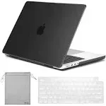 ProCase for MacBook Pro 14 inch 2023 2022 2021 M3 A2918 A2992 M2 A2779 M1 A2442, Slim Protective Hard Shell Case and Keyboard Skin Cover -Black