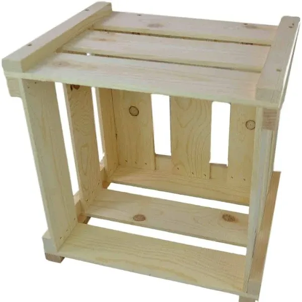 Farrinne Wooden Slatted Crate, 16x16x13 Inch Outside Dimensions Knockdowm Style