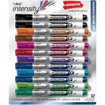 BIC Intensity Pocket-Style Advanced Dry Erase Marker, Medium Bullet Tip, Assorted, Dozen