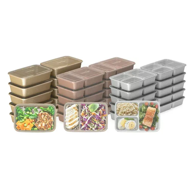 Bentgo Prep 60-Piece Meal Prep Kit Gleam Metallics Collection