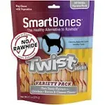 50 Count Smart Twist Sticks Dogs Rawhide-Free Chews Real Chicken Healthy New