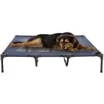 Elevated Dog Bed - 48x35.5-Inch Portable Pet Bed with Non-Slip Feet - Indoor/Outdoor Dog Cot or Puppy Bed for Pets up to 110lbs by PETMAKER (Blue)