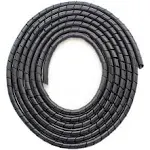 Spiral Cable Wrap,10ft – 1/4 inch Spiral Wire Wrap Cord Covers Bundle Sleeve Hose for PC TV Computer Electrical Wire Organizer,Tangle Stop Cord Cover and Detangler,Black