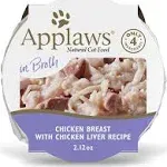 Applaws Wet Cat Food, 18 Count, Limited Ingredient Cat Food Pots, Chicken with Liver in Broth, 2.12oz Pots