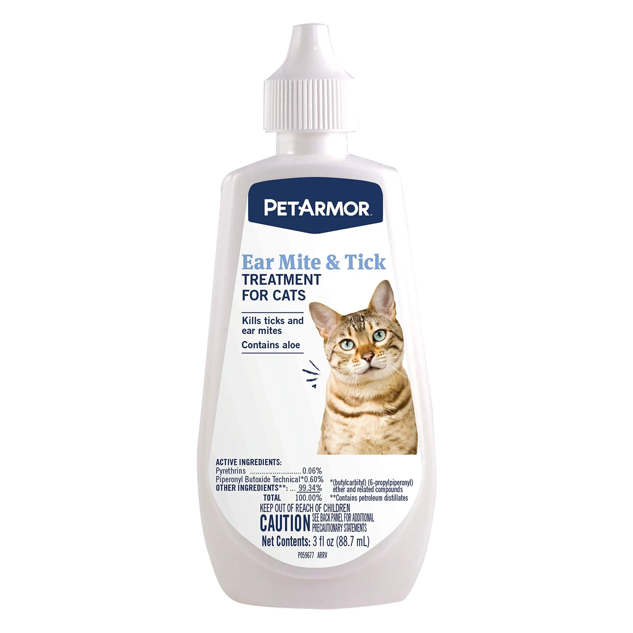 PetArmor Ear Mite & Tick Treatment, for Cats - 3 fl oz