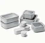 Caraway Gray 14-Piece Glass Food Storage Set