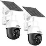 Solar Security Camera Wireless Outdoor System, 3K/5MP Battery Powered Wifi Camer