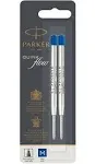 Parker Ball Pen Refill Medium Blue (2 Pcs)