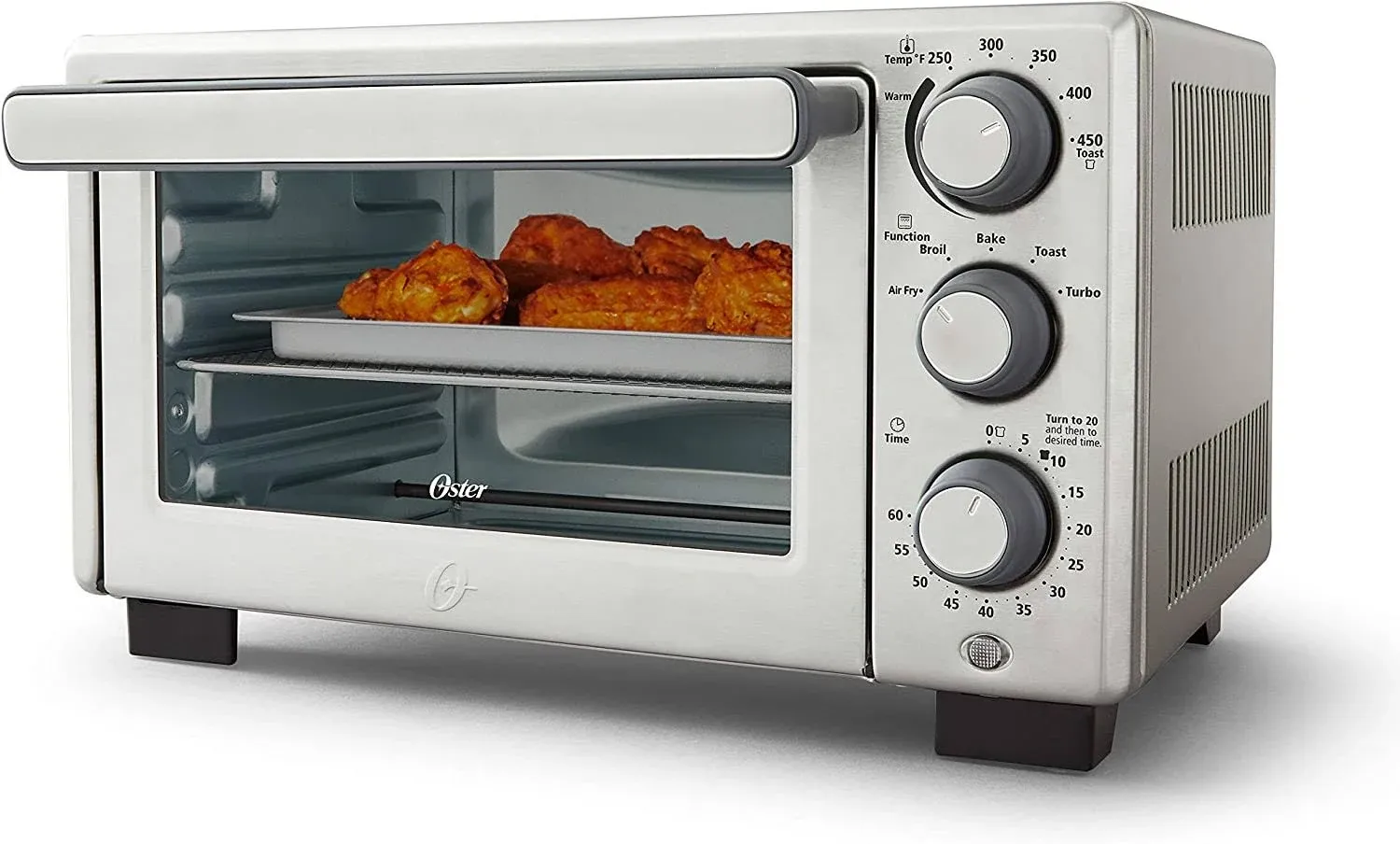 Oster Compact Countertop Oven with Air Fryer (Stainless Steel)