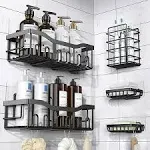 Shower Caddy 5 Pack,Adhesive Shower Organizer for Bathroom Storage&amp;Home Decorkit