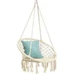 Mertonzo Hammock Swing Chair for 216 Years Old Kids Handmade Knitted Macrame Hanging Swing Chair for Indoor Bedroom Yard Garden