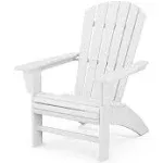 POLYWOOD Nautical Curveback Adirondack Chair - White