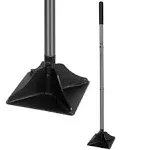 8 in. x 8 in. Steel Tamper with 48 in. Steel Handle Garden Tamper with Rubber Grip Heavy Duty Tool for Leveling Ground